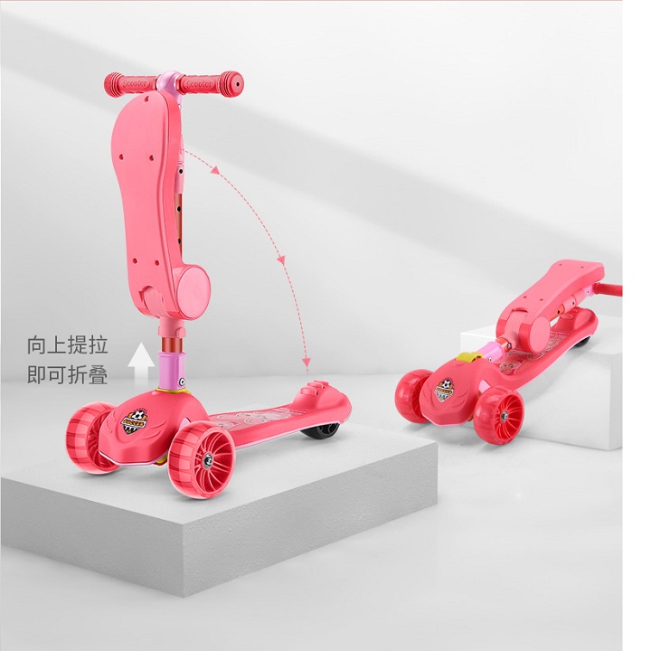 Xe trượt scooter cho bé GRAFFITI 3 bánh xe lớn có đèn nhạc phù hợp bé từ 2-14 tuổi (Tặng ghế ngồi + full phụ kiện)