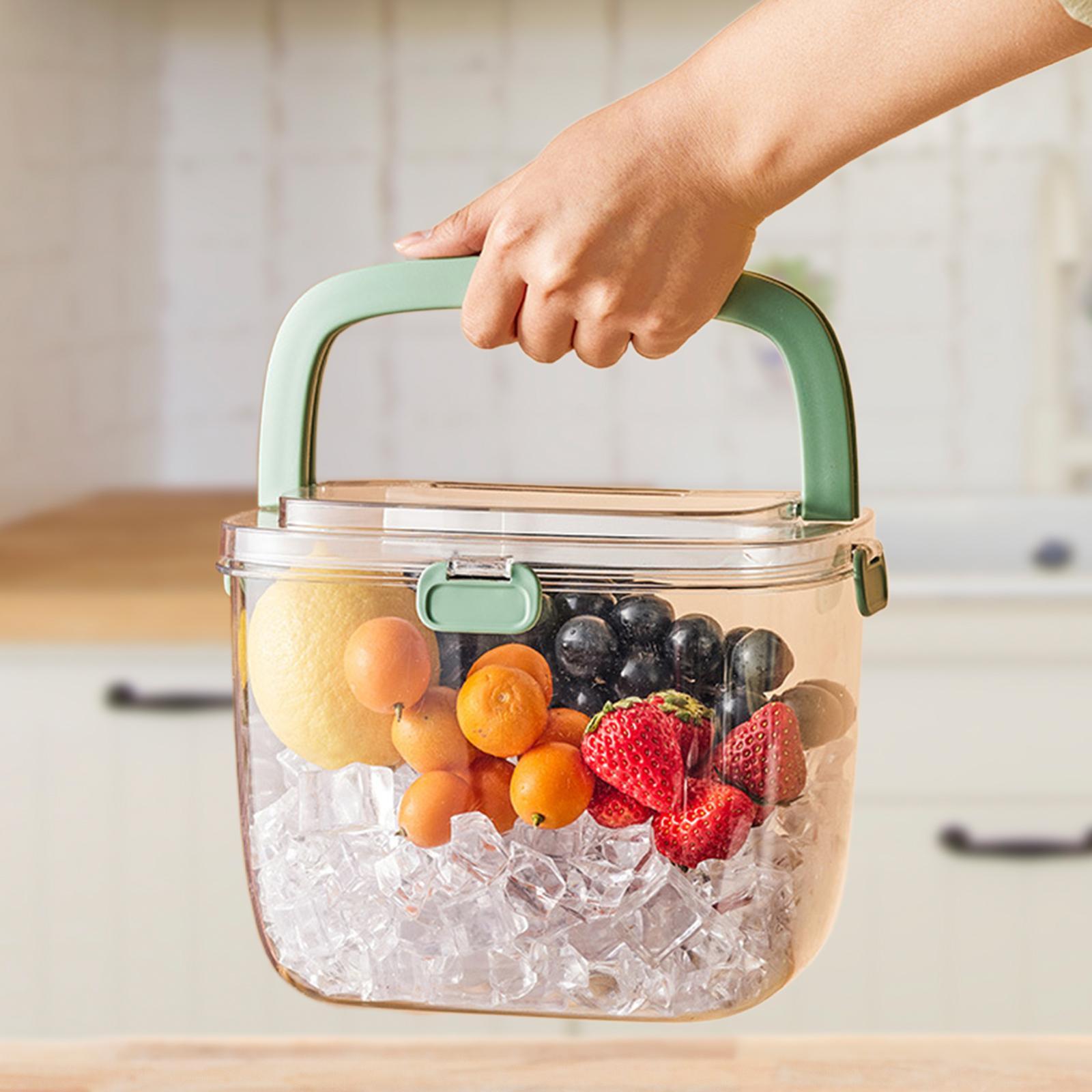 Ice Bucket with Clamp Beverage Chilling Tub Clear for Pub Cocktail Parties