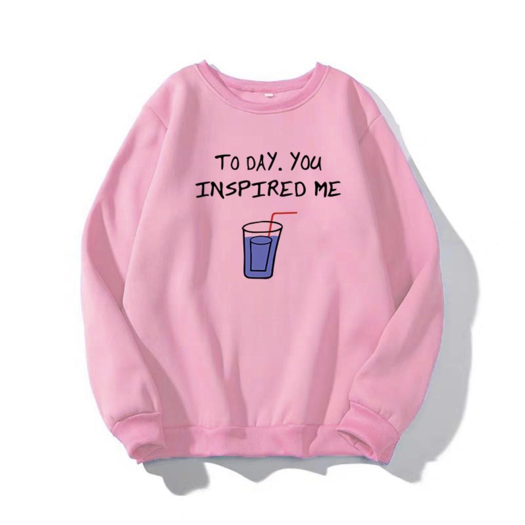 ÁO SWEATER NAM NỮ IN LY NƯỚC (NHIỀU MÀU)