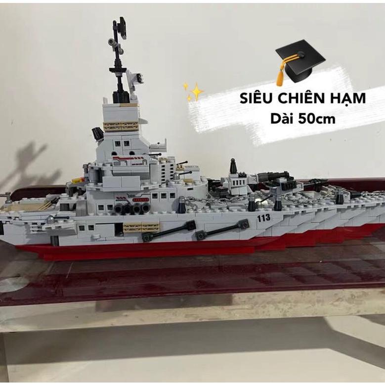 Bộ đồ chơi lắp ráp xếp hình Tàu Chiến Hạm, thuyền, Cảnh sát swat phát triển tư duy