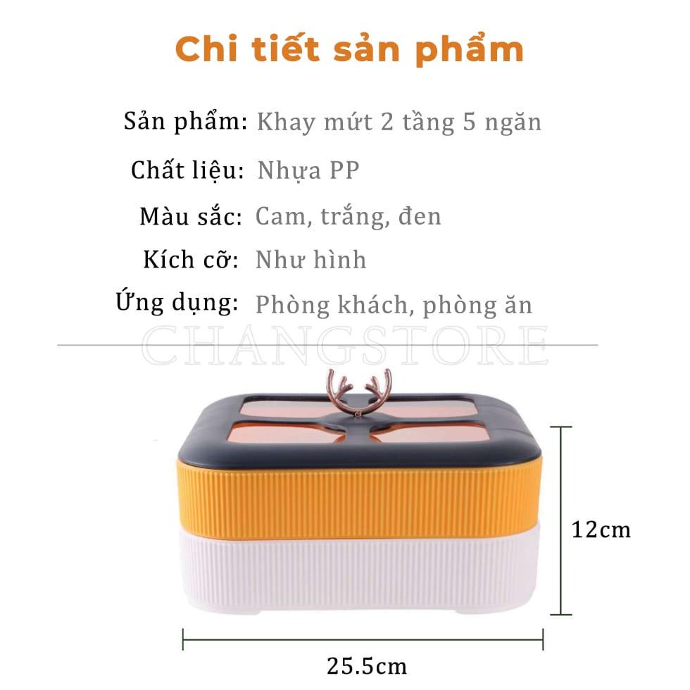 Hộp Mứt Tết 2 Tầng, Hộp Đựng Bánh Kẹo Hình Vuông Tròn Sang Trọng, Hiện Đại