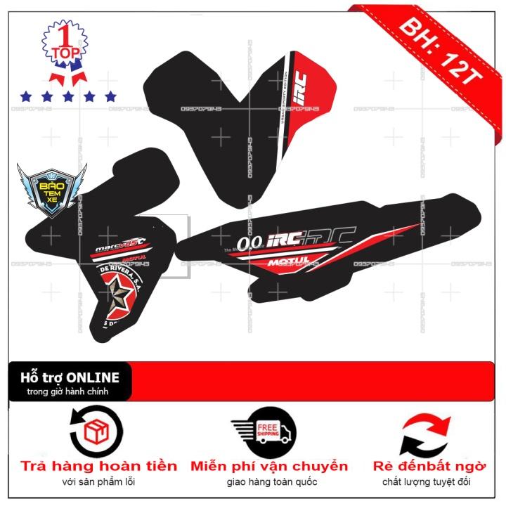 Tem rời dán xe Click Vario 2017 đỏ đen - Bi Decal