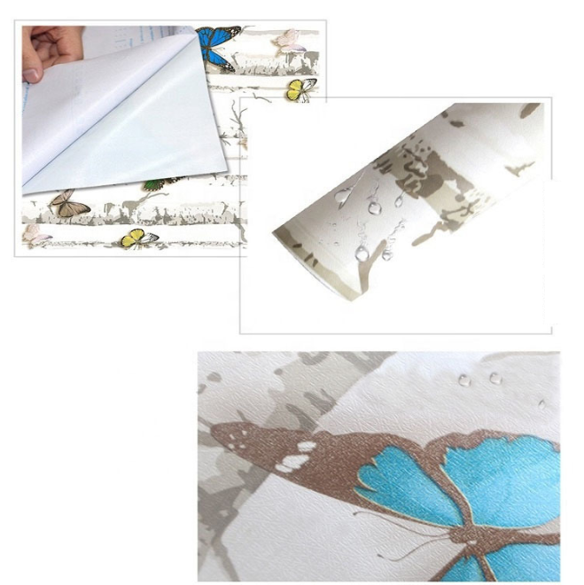 Combo 10 mét giấy dán tường, decal dán tường trang trí nhà cửa BƯỚM SẮC MÀU khổ 45cm