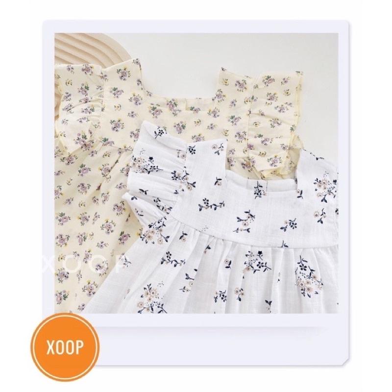 vải thô linen hoa xinh xắn may váy,áo,bộ cho mẹ và bé