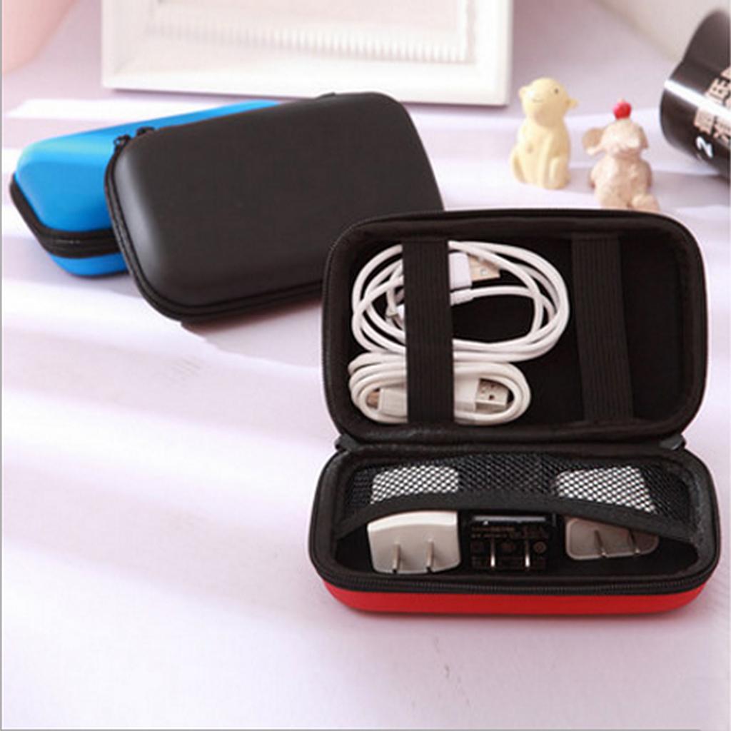 Electronic Products Organizer Case Box for Cable/Wire,Earphone,Adapter Blue