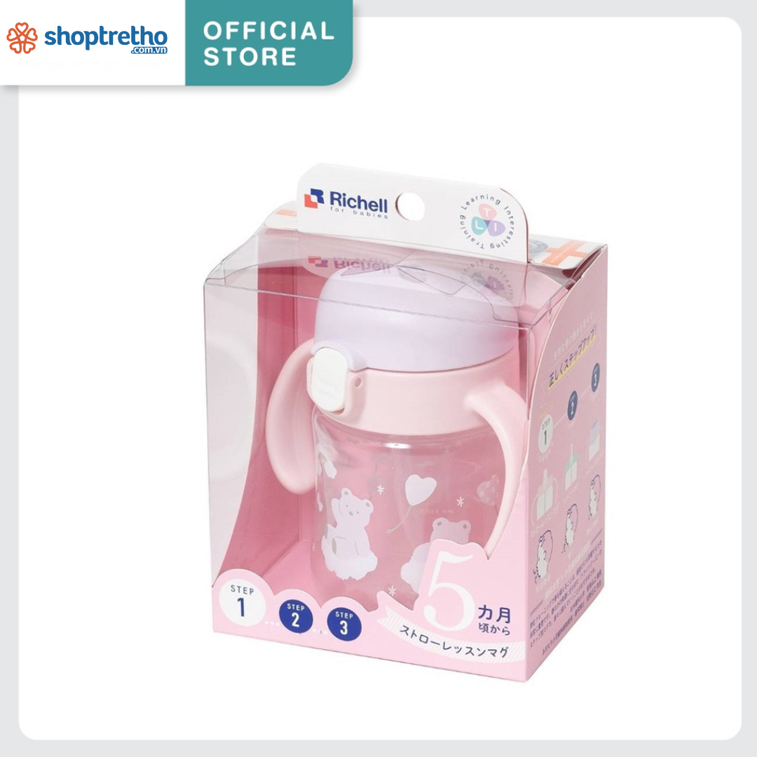 Bình tập uống TLI Richell Nhật Bản - bước 1 200ml | Baby