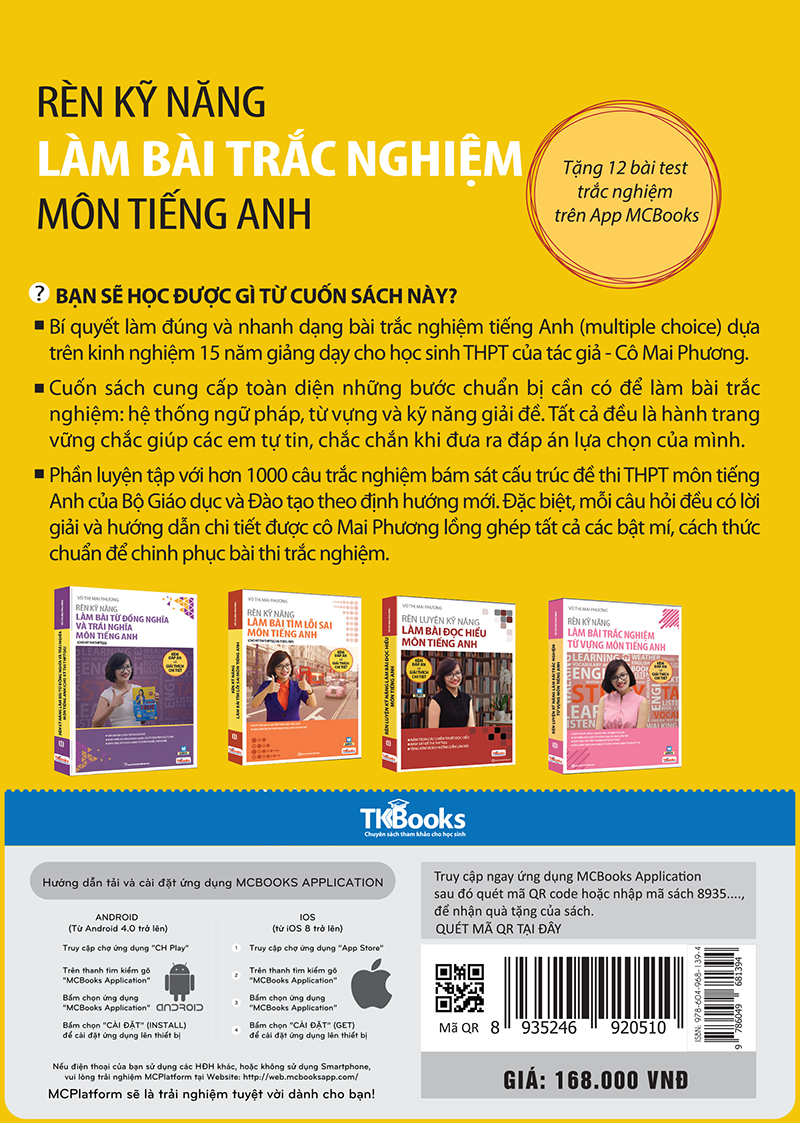 Rèn Kỹ Năng Làm Bài Trắc Nghiệm Môn Tiếng Anh - Tái Bản (Học Kèm App MCBooks Application)