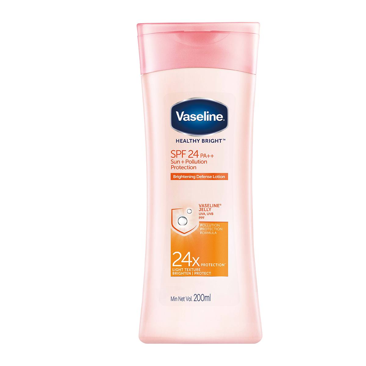 Sữa Dưỡng Thể 200Ml Vaseline Dưỡng Ẩm Sáng Da Chống Nắng Spf24Pa++ Sun + Pollution Protection Bảo Vệ Da Tới 4H Với Spf 24 Pa++