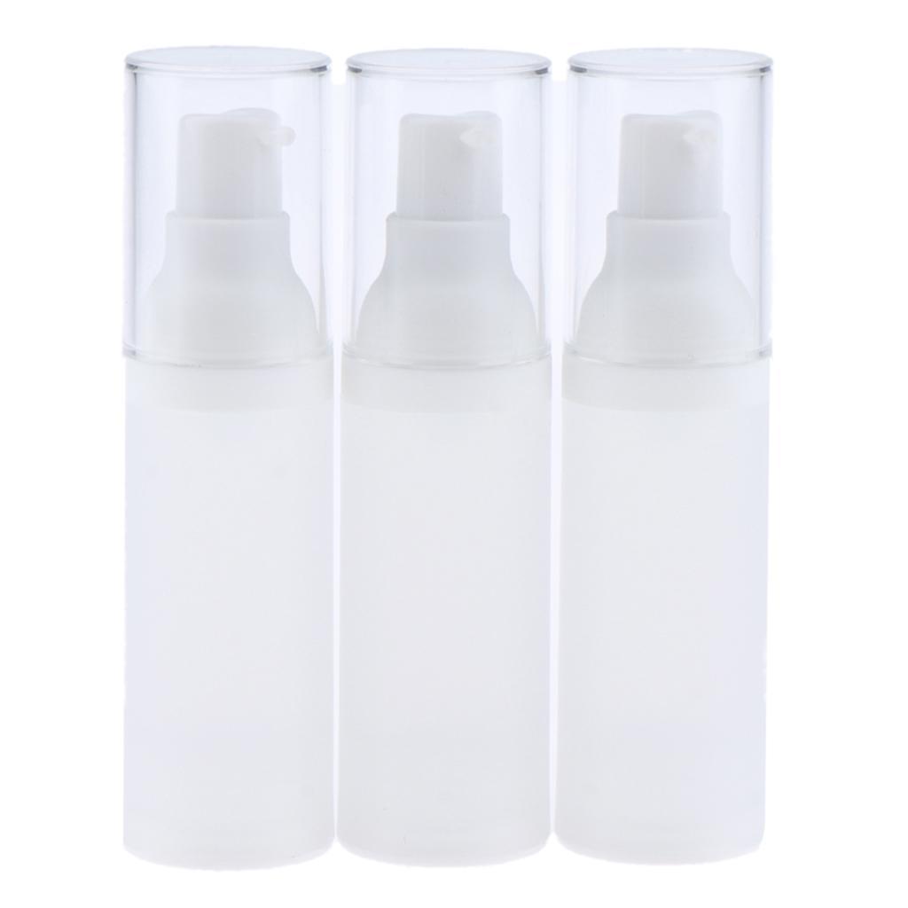 3pcs Empty Makeup Container Face Cream Jars Pump Bottle Case for Travel