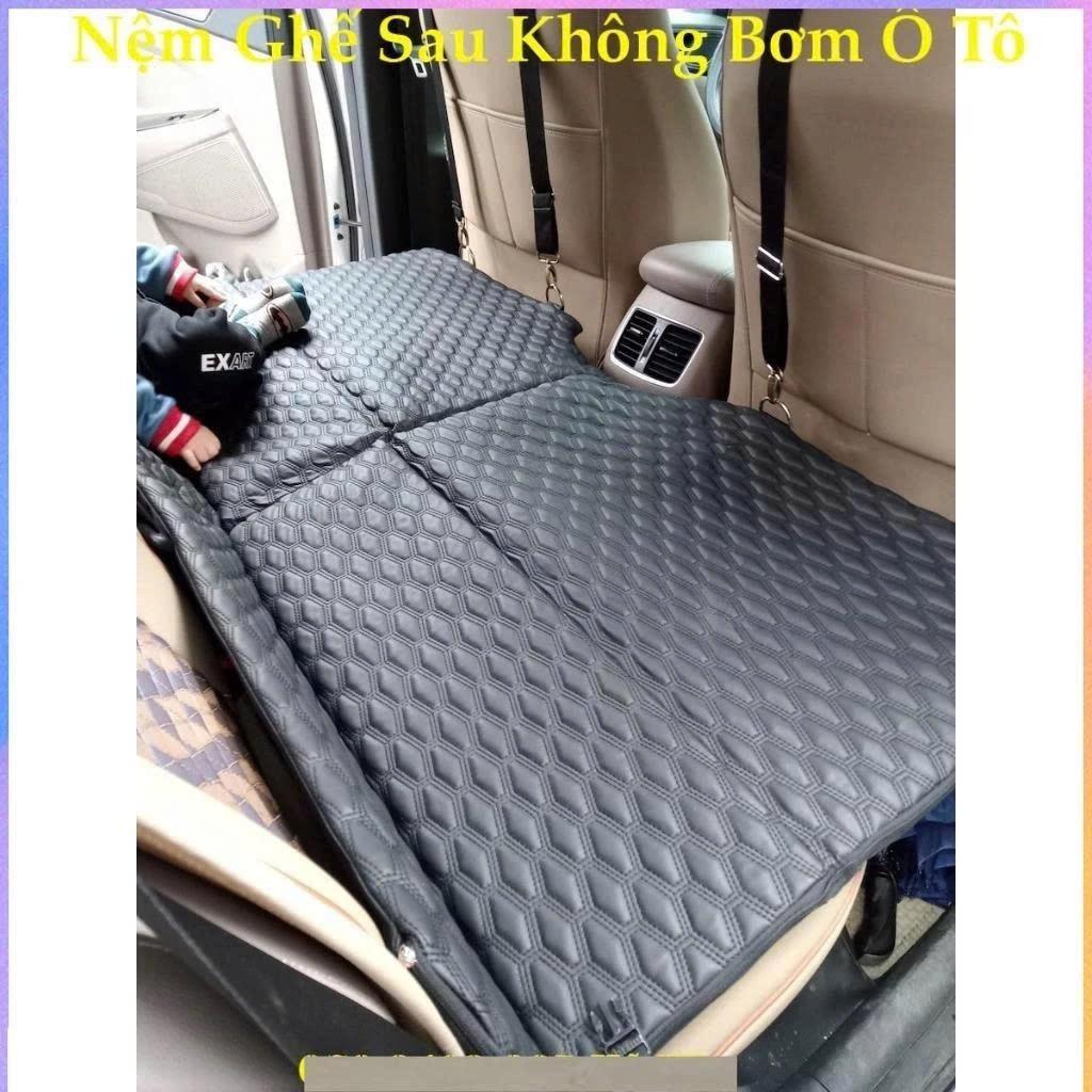 Đệm Ô Tô Ghế Sau Gấp Gọn Bằng Da Cao Cấp, Nệm Xe Hơi Bằng Da Gấp Gon Thông Minh Fast Car ( KHÔNG GỐI)