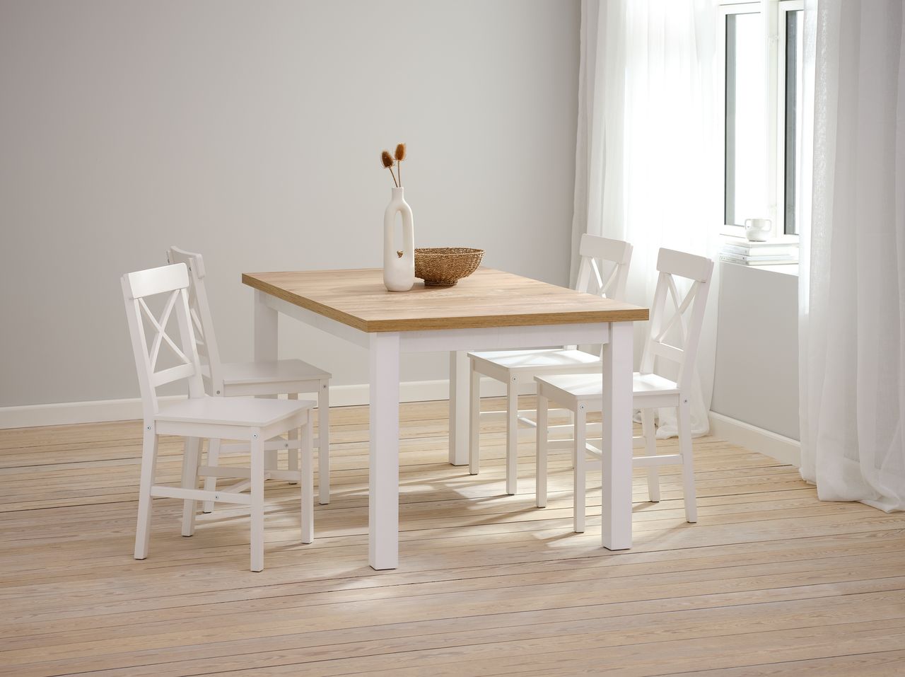 Lọ hoa | JYSK Ingemar | gốm | trắng | R10xD8xC34cm
