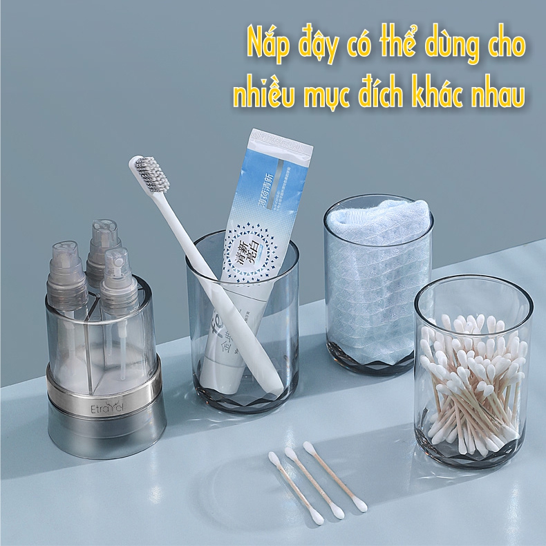 Bộ chiết mỹ phẩm du lịch cao cấp 6 trong 1 - Etravel sub-bottling