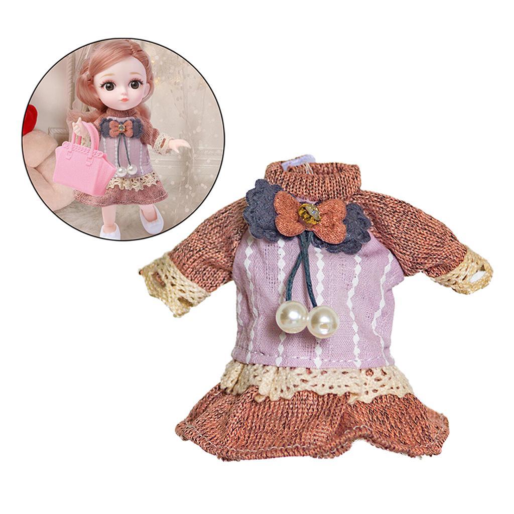 16cm  Doll Dress Clothes for 1/12 BJD Doll Kids Toys Type A