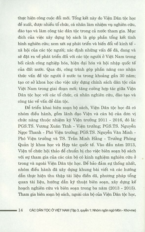 Các Dân Tộc Ở Việt Nam - Tập 1: Nhóm Ngôn Ngữ Việt - Mường