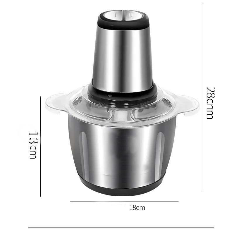 Máy xay thịt đa năng cối inox 304 4 Lưỡi Đa Năng, Công suất 250W- Xay thịt, xay tỏi ới, xay rau củ quả - Hàng Chất Lượng