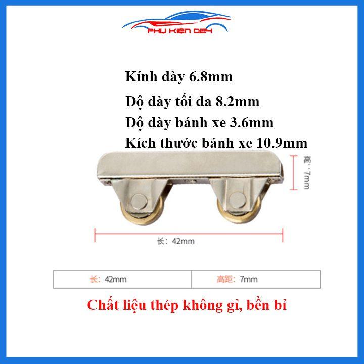 1 chiếc con lăn trượt 2 bánh xe đẩy kéo dày 5mm bằng đồng chịu lực tốt