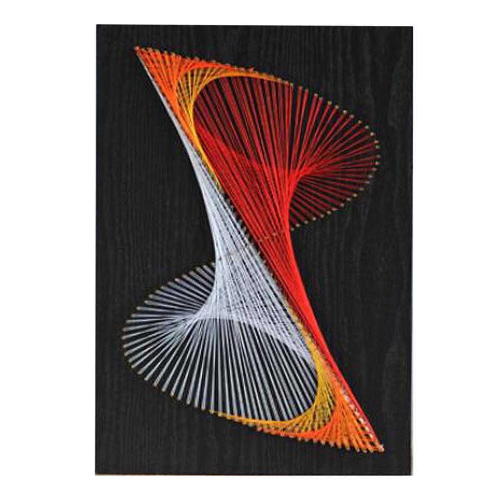 Geometric Wooden Nail String Art Kits for Children with Supplies Wall Decor