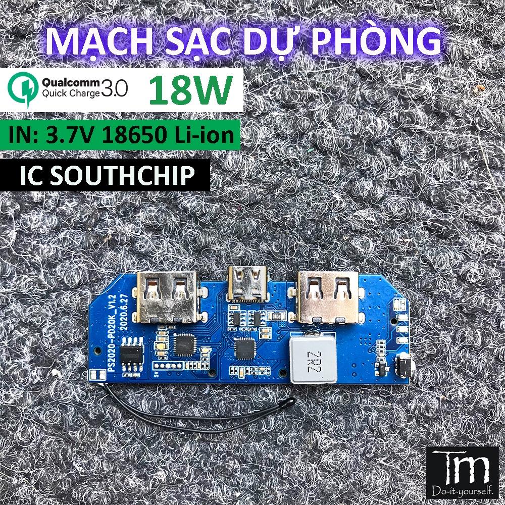 Mạch Sạc Dự Phòng Sạc Nhanh QC3.0 Chip Southchip Mã PS2020