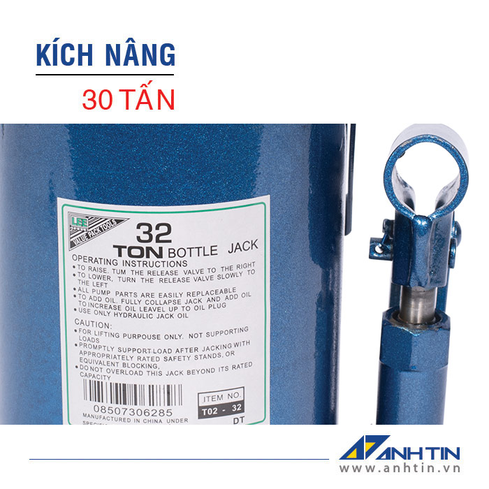 Con đội 30 tấn | Kích nâng xe ô tô xe tải | Kích thủy lực | 30 tấn | Chiều cao nâng 145mm