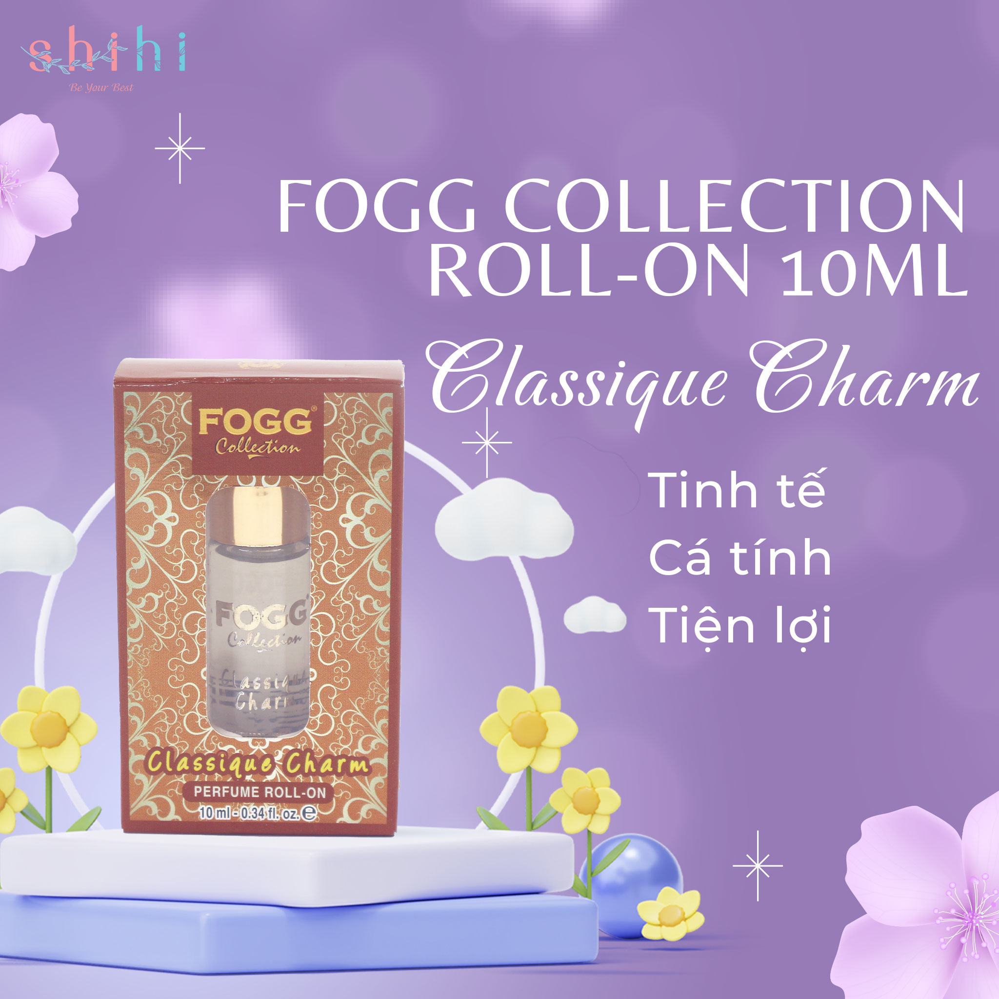 Lăn khử mùi nước hoa FOGG 10ML, hương thơm nhẹ nhàng, tươi mát nhập khẩu chính hãng Dubai