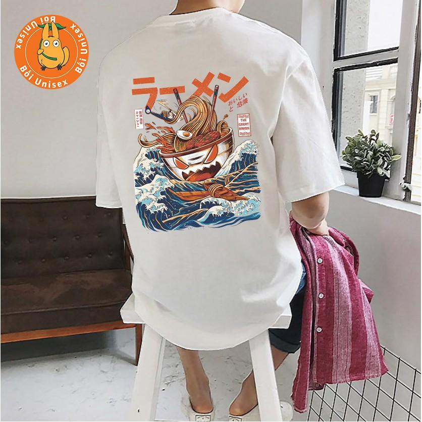Áo Thun Tay Lỡ Unisex Mì Ramen