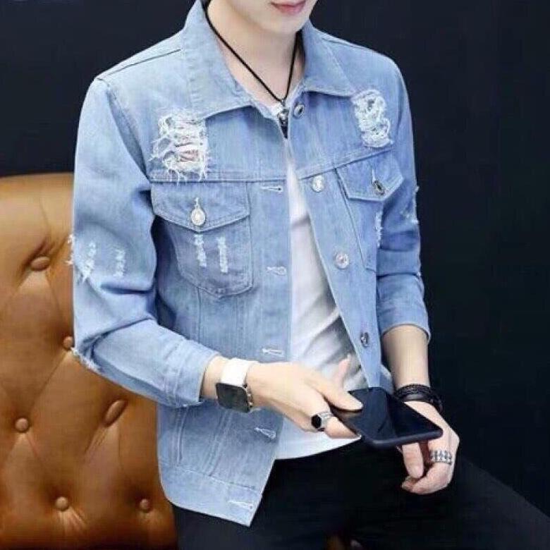 Áo khoác jean nam thời trang cao cấp, chất liệu denim thoáng mát, hàng chuẩn shop BEN Shop0807 v21