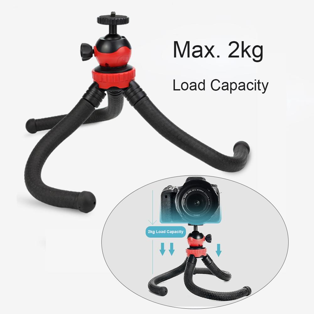 Giá đỡ chân máy bạch tuộc linh hoạt với vít 1/4 inch 360 ° Khả năng chịu tải 2kg