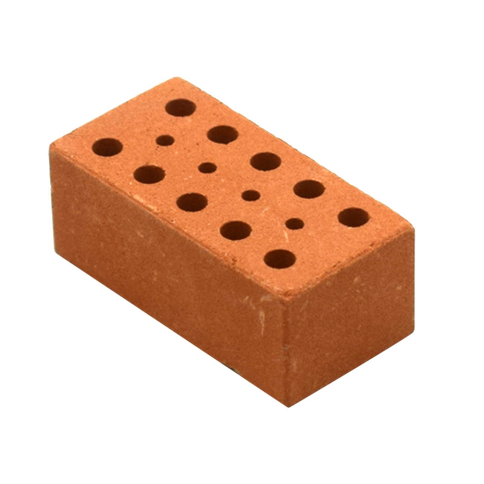 40pcs Miniature Red Bricks Mini Fake Bricks for Model Building DIY Materials