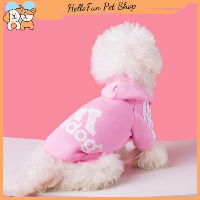 Áo nỉ Hoodie Adidog cho thú cưng, áo mùa đông cho chó mèo