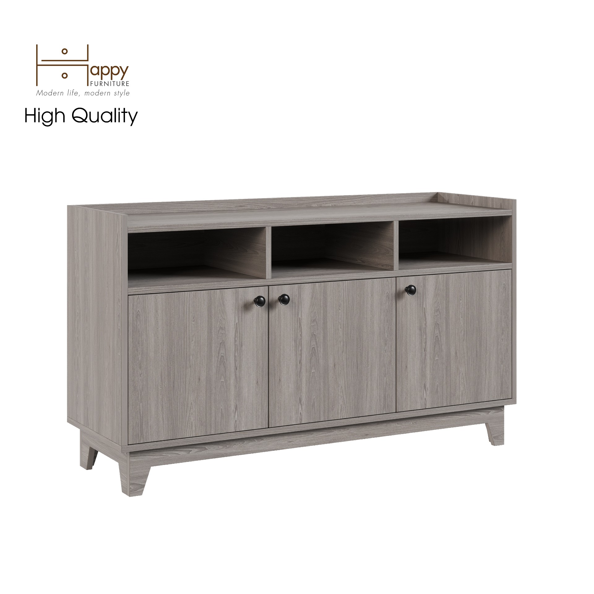 [Happy Home Furniture] KINA , Tủ lưu trữ 3 cửa mở , 124cm x 40cm x 72cm ( DxRxC), TCM_040