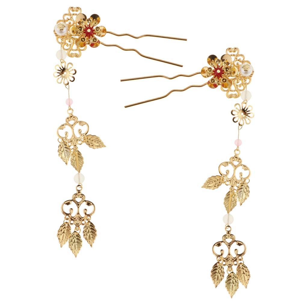 Charm Chinese Wedding Bridal Tiara Earrings Hairpin Set for Wedding Supplies
