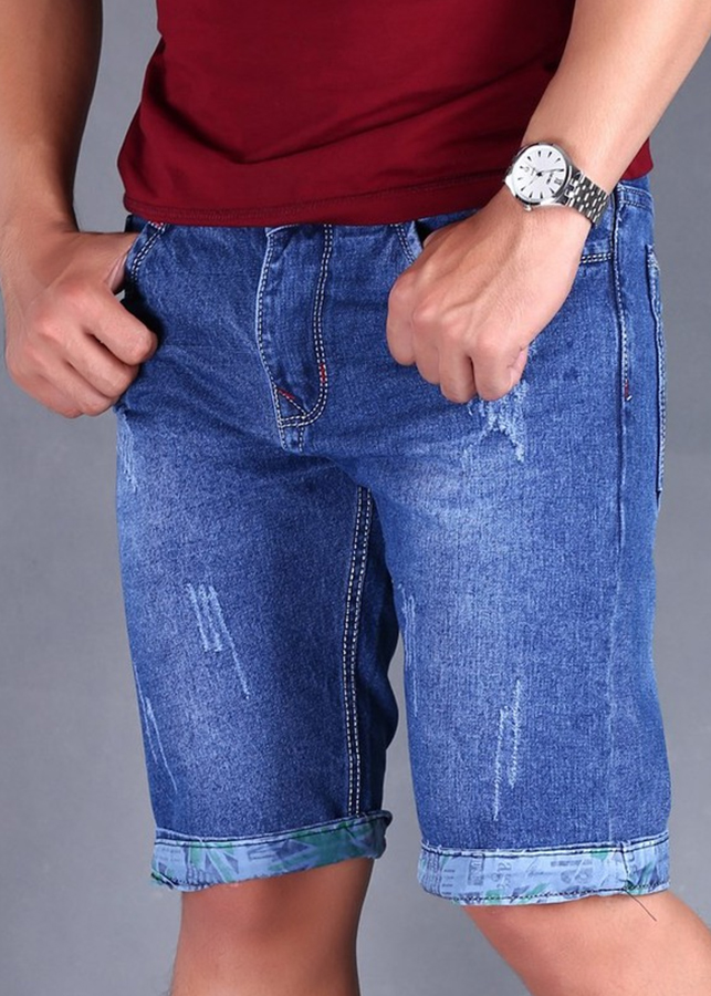 Quần Short Jean Nam qq37 Vải Jean Loại Tốt Muidoi