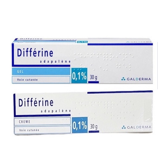 Kem hỗ trợ giảm mụn Differin Cream 0.1% Adapalene tuýp 30 gram(Hàng nội địa Pháp)