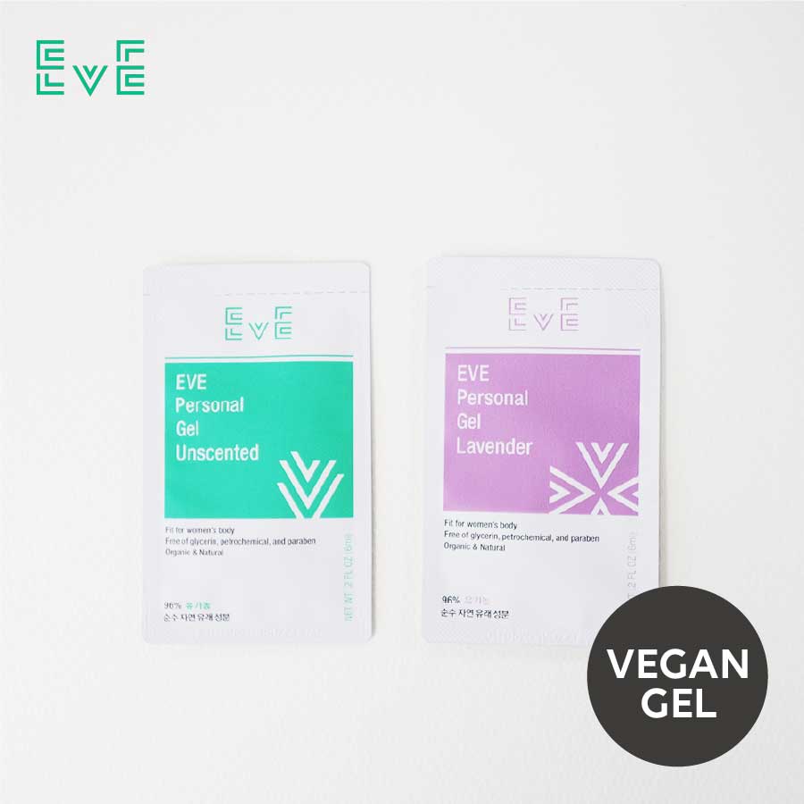 Combo 6 gói gel bôi trơn EVE Personal Gel Lavender 5ml và EVE Personal Gel Unscented- ẩm mượt dịu nhẹ, thành phần hữu cơ lên đến 96.48%