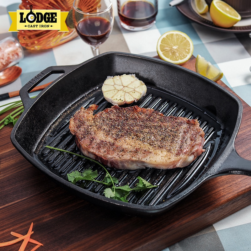 Chảo gang nướng Lodge L8SGP3 vuông 26.7 cm - Sản xuất tại Mỹ