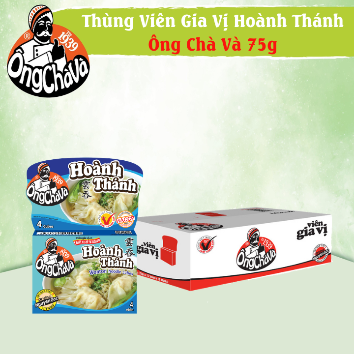Thùng Viên Gia Vị Hoành Thánh 75g Ông Chà Và 144 Hộp Lốc Tiết Kiệm Và Tiện Lợi Cho Quán Ăn Nhà Hàng