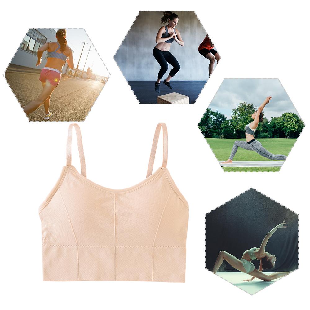 Áo lót thể thao dành cho nữ có đệm thao rời hút ẩm thoáng khí phù hợp tập yoga chạy bộ