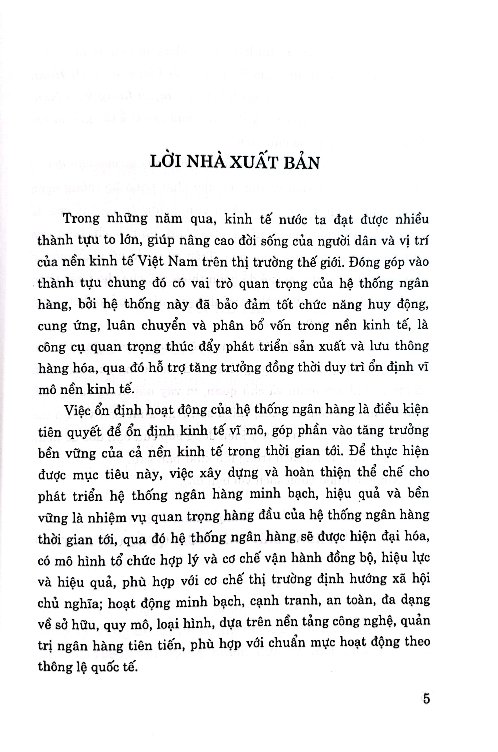 Hoàn thiện thể chế cho phát triển hệ thống ngân hàng Việt Nam minh bạch, hiệu quả và bền vững