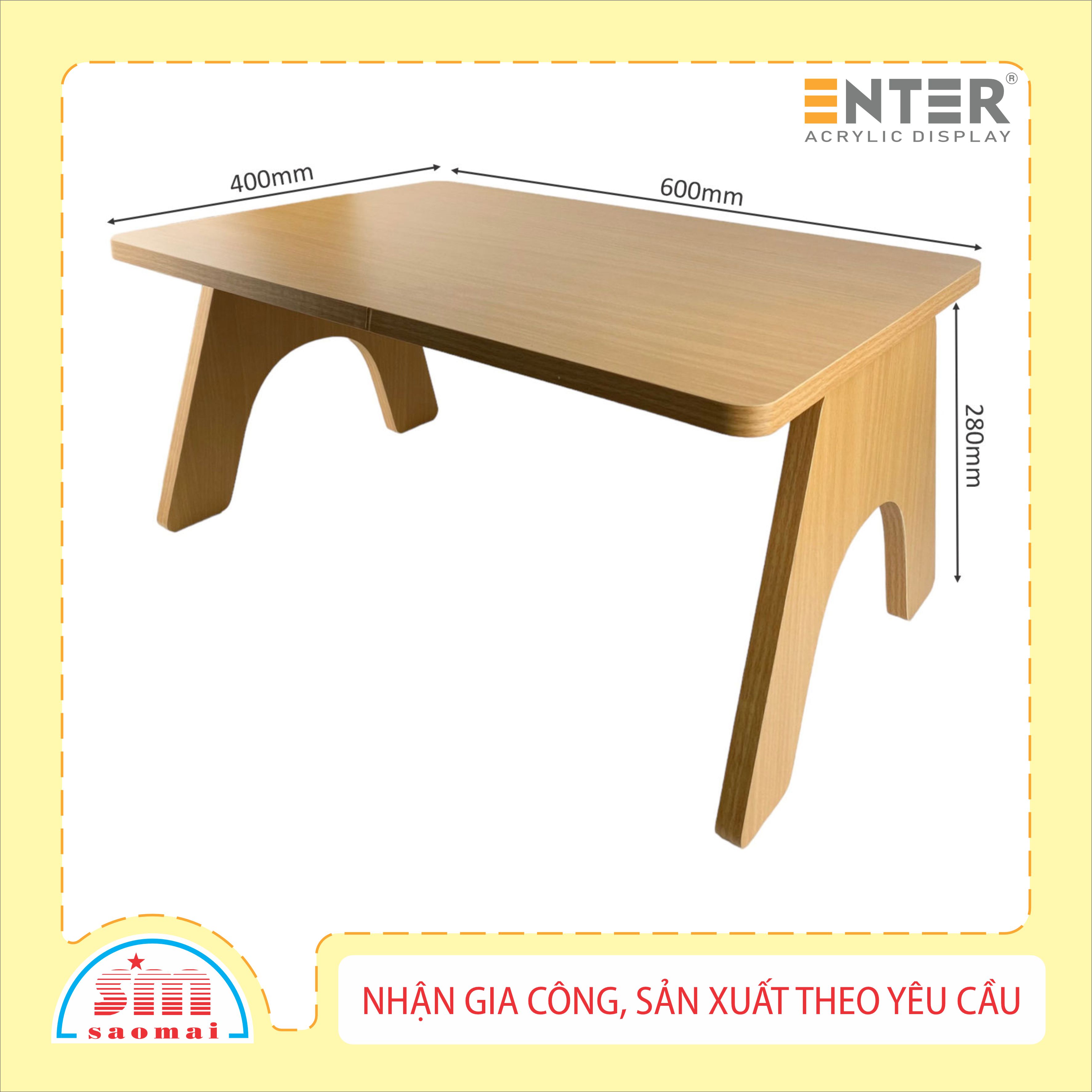 Bàn học / bàn gỗ xếp Enter BG101 60x40x28cm