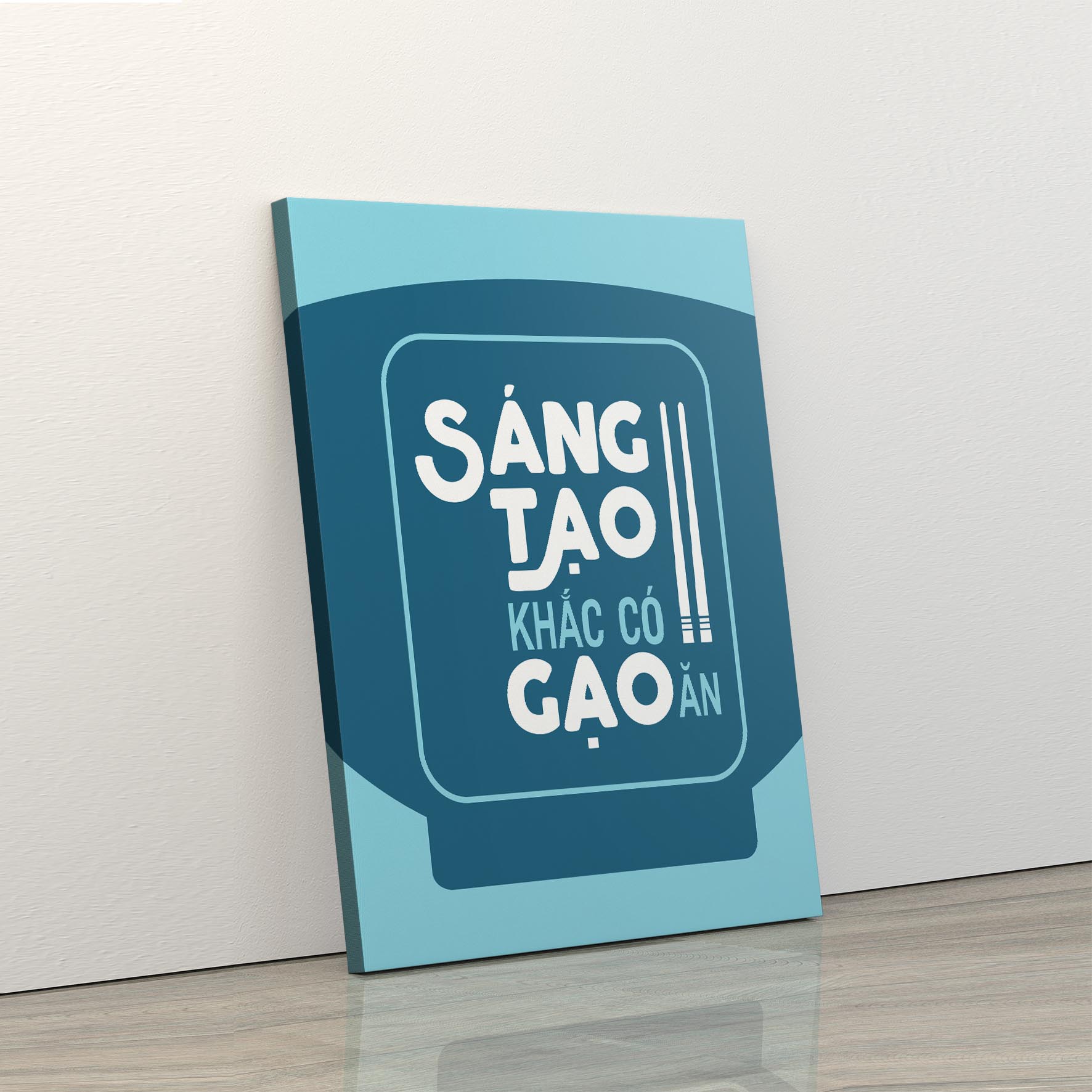 Tranh trang trí treo tường tạo động lực: Sáng tạo khắc có gạo ăn
