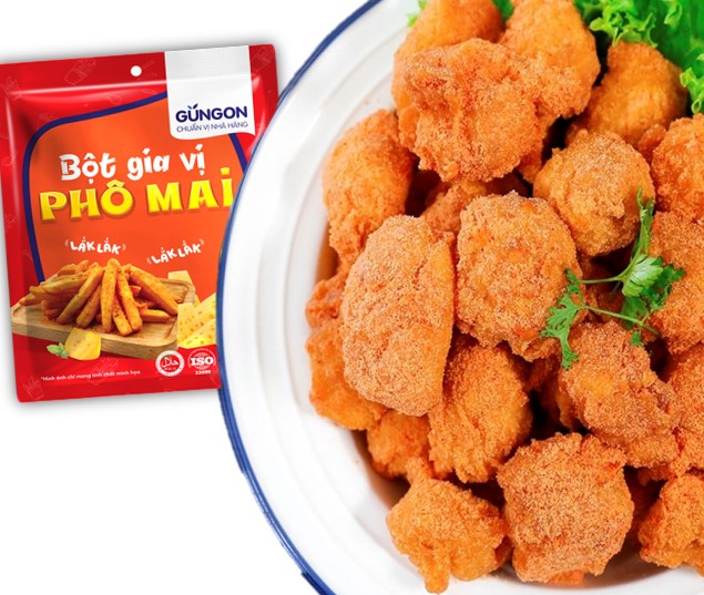 Bột gia vị phô mai lắc GUNGON dùng làm gia vị rắc gà rán, khoai tây chiên, snack 25g