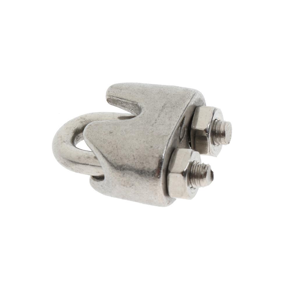 5pcs/lot 304 Stainless Steel Saddle Clamps Cable Wire Rope Clip Fasteners M3/M4/M5/M6 2mm/3mm/4mm/5mm/6mm/8mm