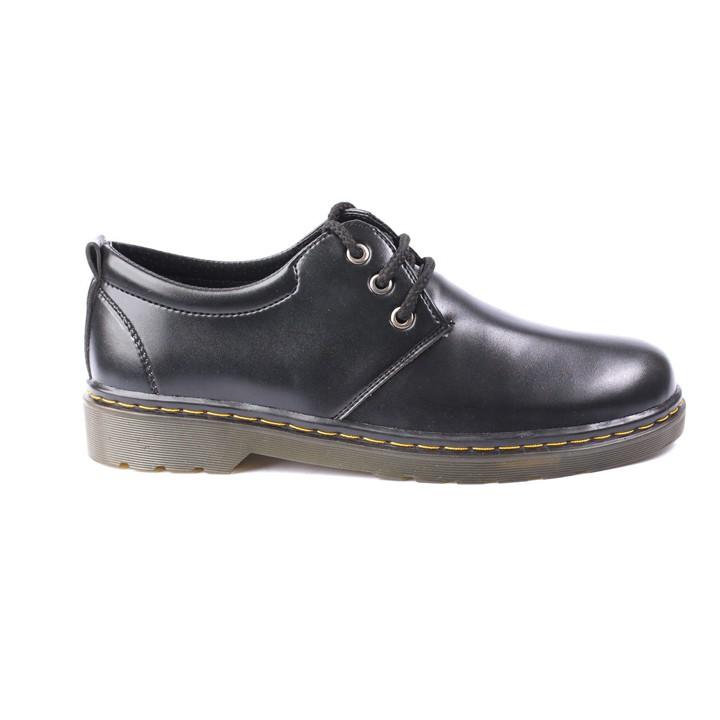 Giày Boot Nam Ngắn Cổ Da Trơn Đen Đế Có Khâu Chắc Chắn - M353-DEN- Kèm Đón Gót Sừng