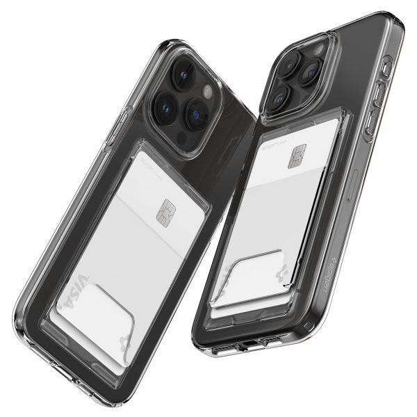 Ốp lưng dành cho iPhone 15 Pro Max Spigen Crystal Slot Dual Crystal Clear - Hàng Chính Hãng