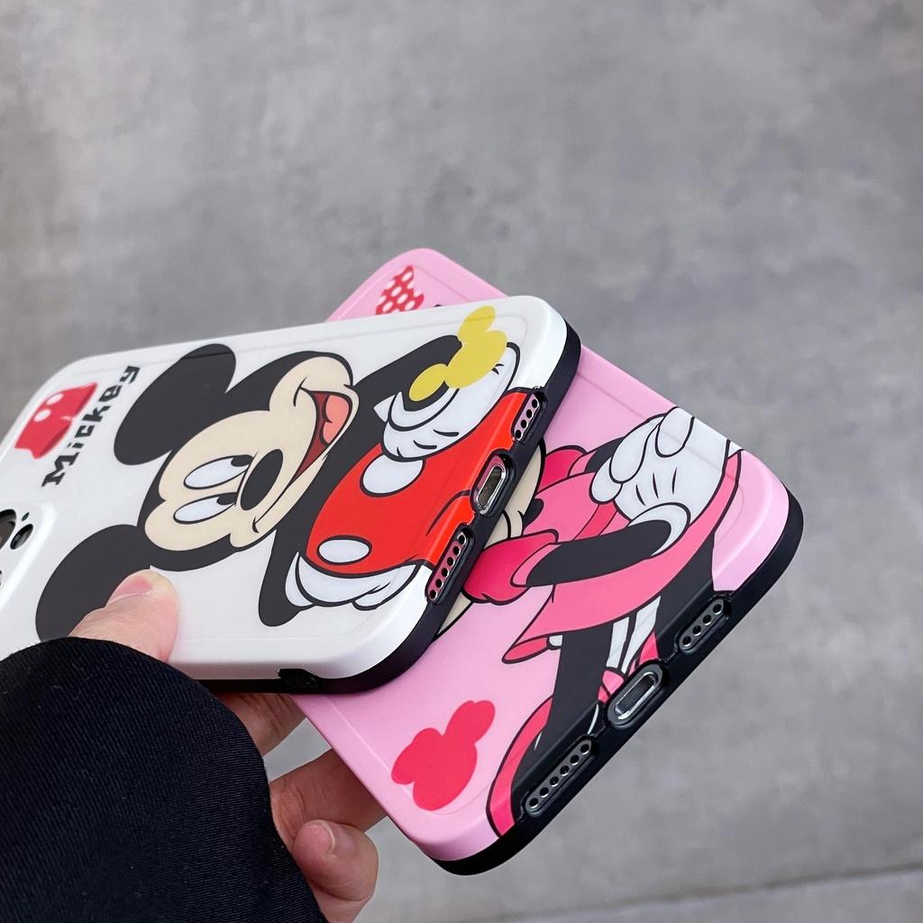 DISNEY Ốp Điện Thoại Họa Tiết Hoạt Hình Mickey Minnie Cho iphone 13 Pro Max i13 13pro 11ProMax i11 X XR Xs Max 7plus 8plus 12Pro 12 Pro Max