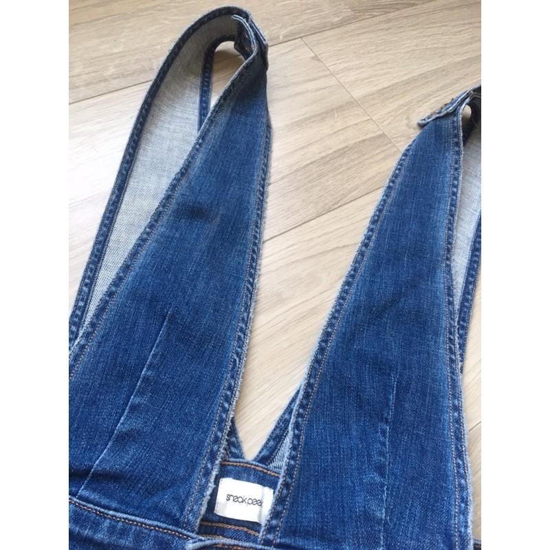 Váy yếm jean nữ xuất xịn