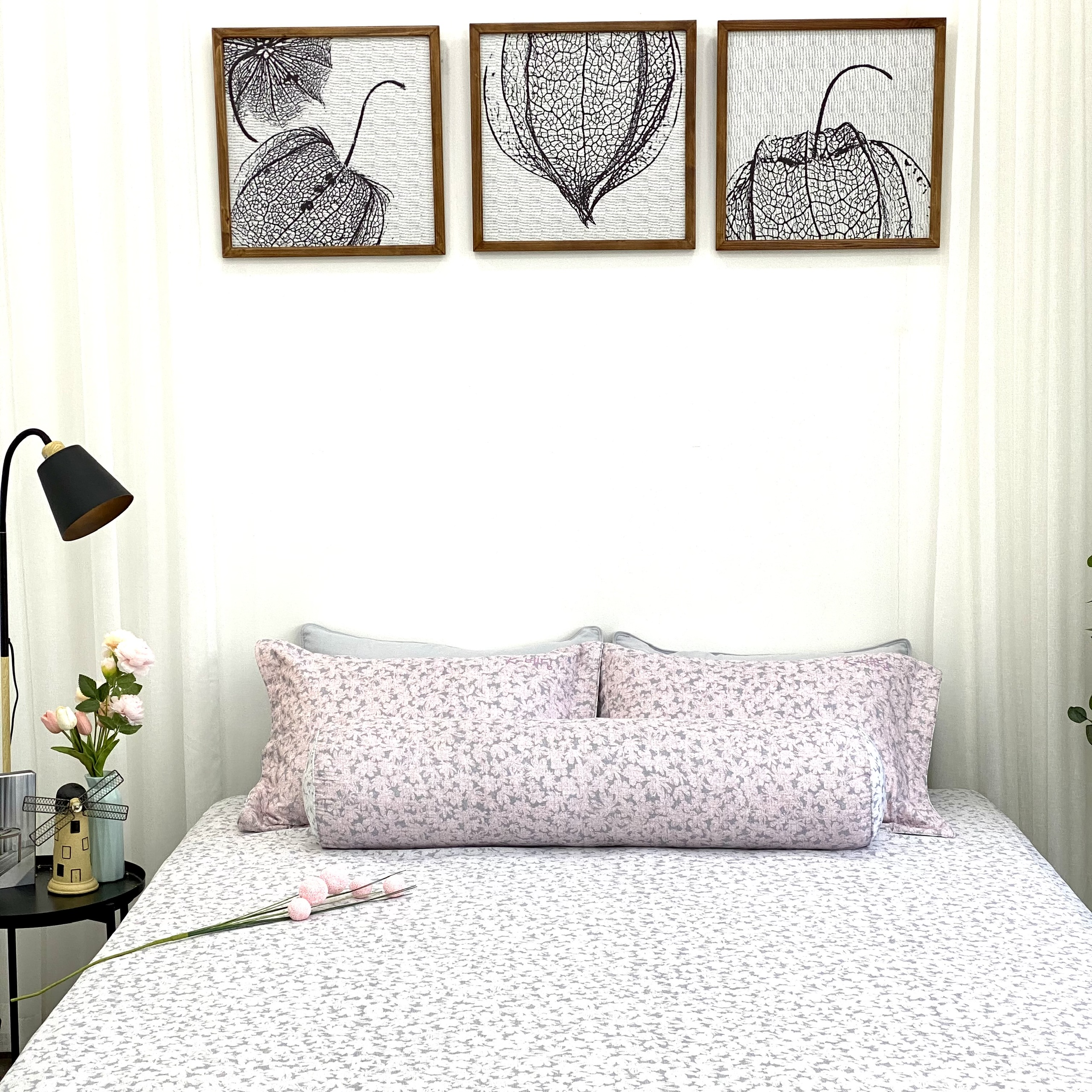 Bộ ga giường KBedding by Everon KMTP 113 Microtencel Hồng in hoa