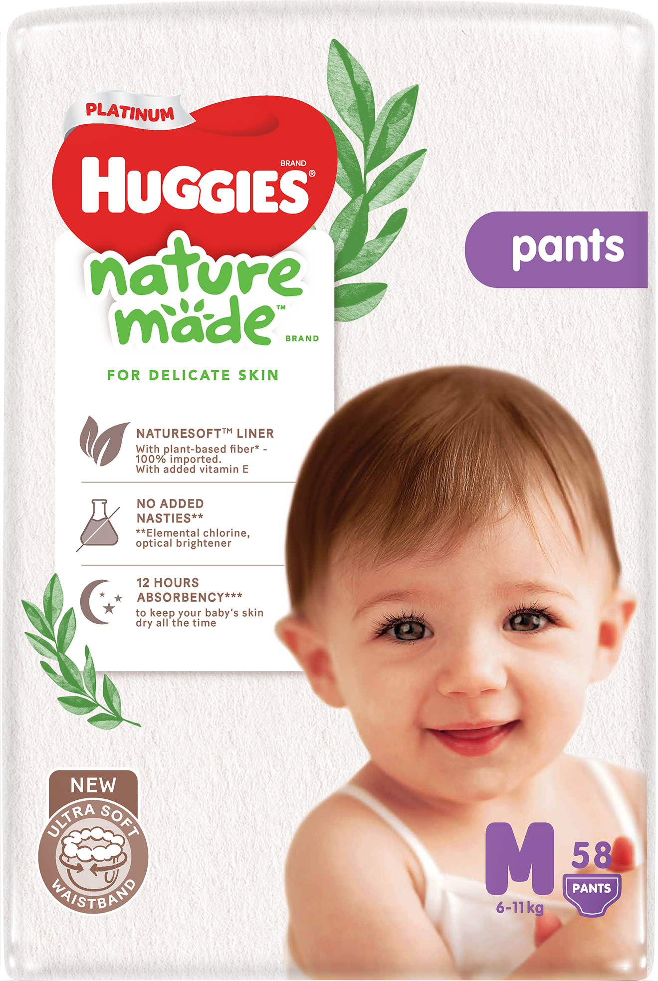 [NHẬP KHẨU] TÃ QUẦN HUGGIES NATUREMADE M58/L44/XL38/XXL26
