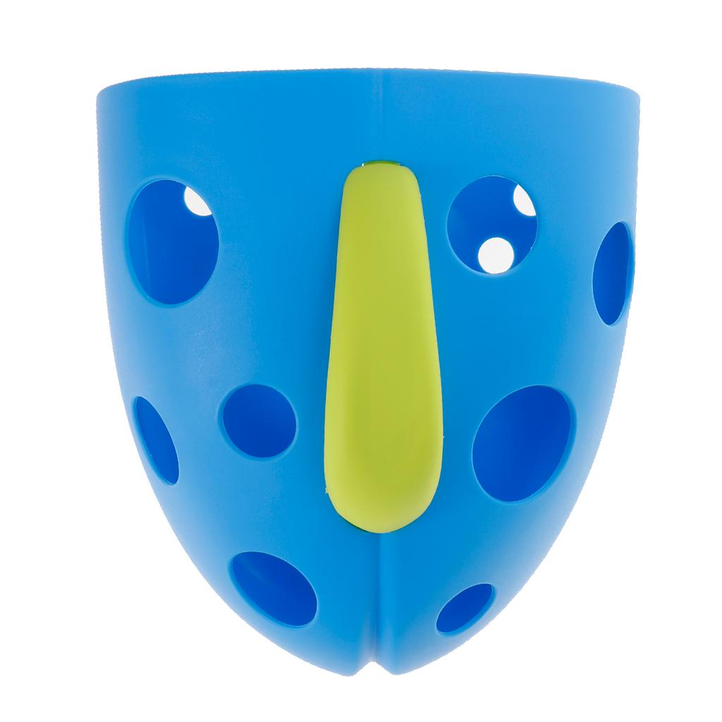 Baby Bathing Accessories Bath Toys Sucker Storage Basket Organizer -Blue