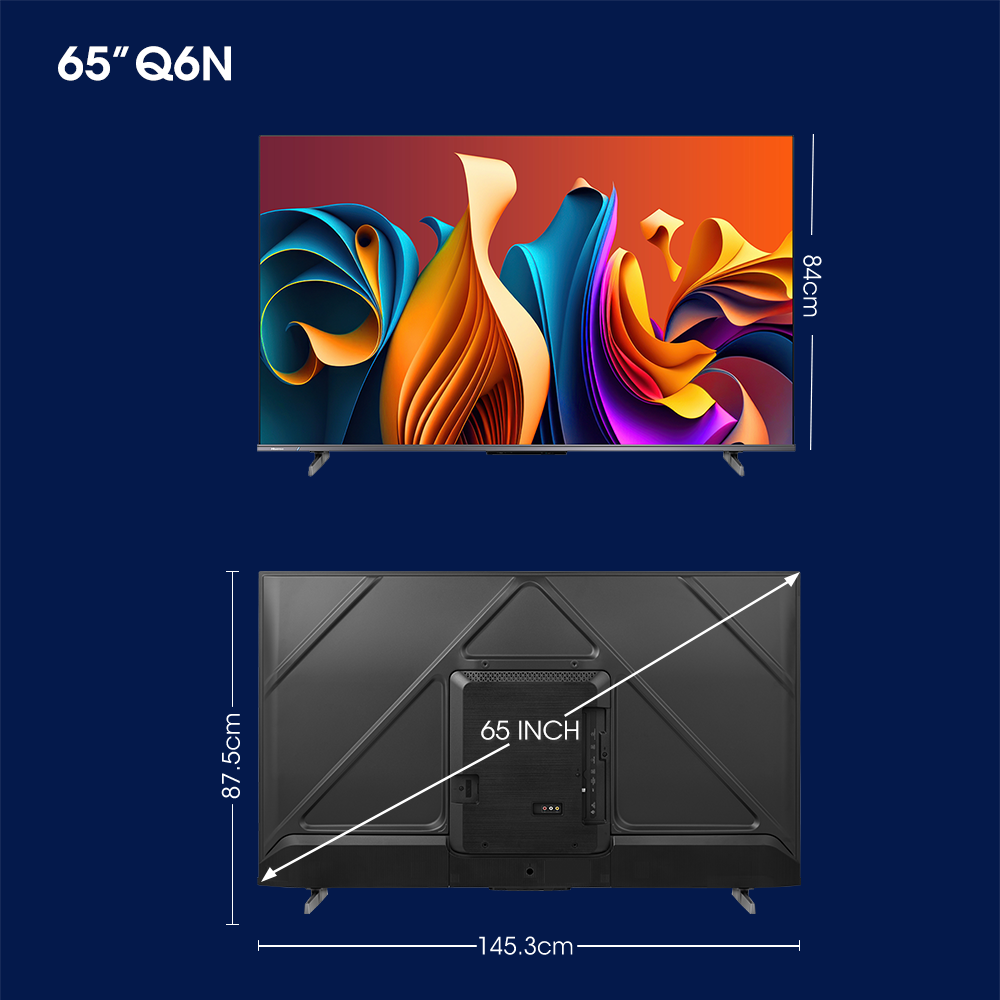 Google Tivi Hisense QLED 4K UHD 65 inch 65Q6N, Lắp Đặt Toàn Quốc - HÀNG CHÍNH HÃNG